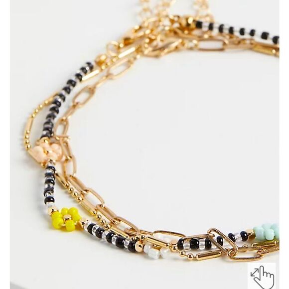 torrid Jewelry - TORRID FLORAL BEADED STRETCH BRACELET MULTI COLOR